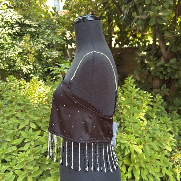 NWT Urban Outfitters "Milina" cropped embellished camisole - size XS - Picture 3 of 5